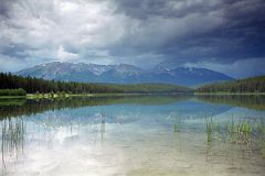 18 Patricia Lake With Whistlers Peak, Indian Peak , Muhigan Mountain Behind As Storm Approaches.jpg
